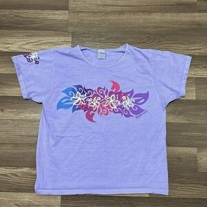 Vintage Y2K Crazy Shirts Hawaii Dyed Floral Print Tee